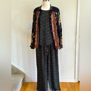 Vintage Carole Little size 16 sleeveless top, pants and jacket top